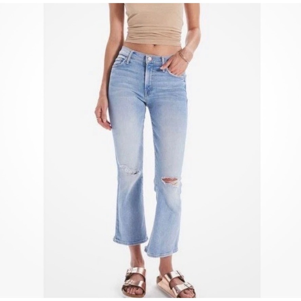 Mother Jeans 27 The Outsider Ankle Chew Poisoned Petals Distressed Jean